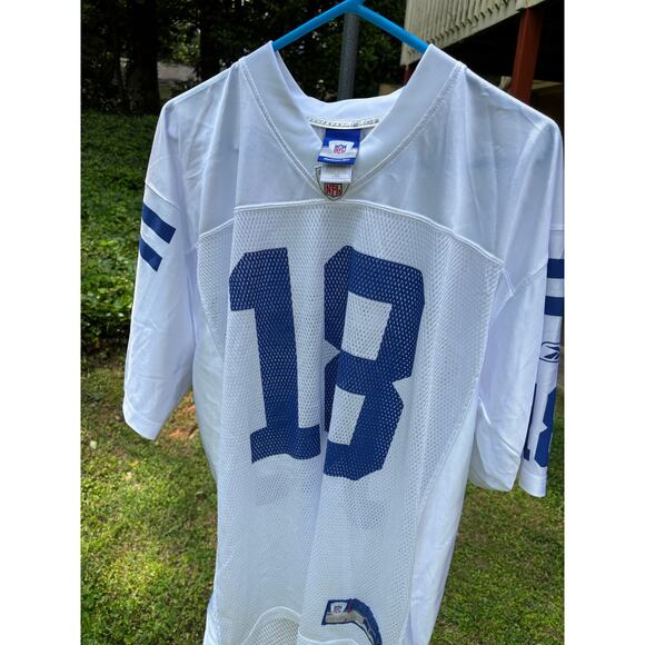 WHITE PEYTON MANNING #18 REEBOK NFL INDIANAPOLIS COLTS JERSEY 2000'S PRE-OWNED - Picture 1 of 4